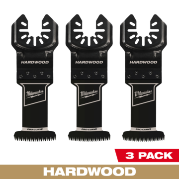 Milwaukee 1-3/8” High Carbon Steel Precision Tooth Hardwood Universal Fit Oscillating Multi-Tool Blade (3 PK)