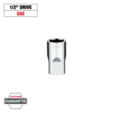 Milwaukee 1/2" Drive SAE 5/8" 6-Point Socket with FOUR FLAT™ Sides