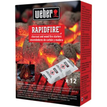 Weber Rapid Fire Odorless Lighter Pack (12-Pack)