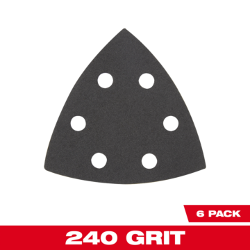 Milwaukee 3-1/2” 240 Grit Triangle Sandpaper (6 PK)