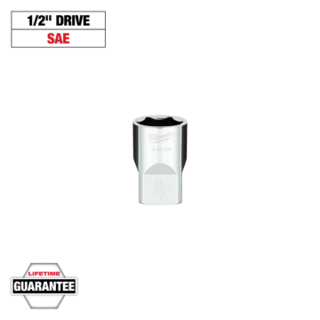 Milwaukee 1/2" Drive 3/4" SAE 6-Point Socket with FOUR FLAT™ Sides