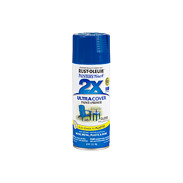 Painter's Touch® 2X Ultra Cover® Spray Paint - 2X Ultra Cover Gloss Spray - 12 oz. Spray - Gloss Brilliant Blue