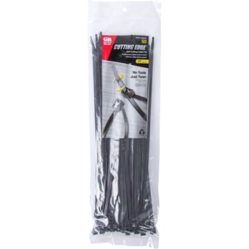 Gardner Bender Cutting Edge 11 In. x 0.169 In. Black Nylon Self-Cutting Cable Tie (50-Pack)