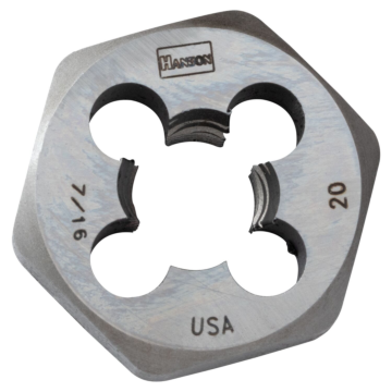 Irwin IRWIN 7/16 In. – 20 Nf Hexagon Die With 1 In. Diameter