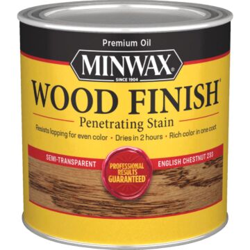 Minwax Wood Finish Penetrating Stain, English Chestnut, 1/2 Pt.