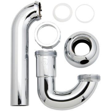 Keeney 1-1/2 in. ABS Decorative Polished Chrome P-Trap with 1-1/4 in. Reducer Washer