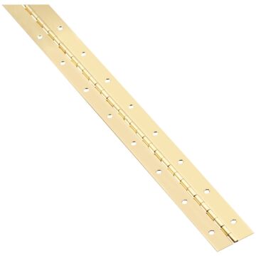 National Steel 1-1/2 In. x 48 In. Bright Brass Continuous Hinge
