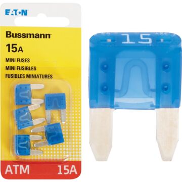 Bussmann 15-Amp 32-Volt ATM Blade Mini Automotive Fuse (5-Pack)