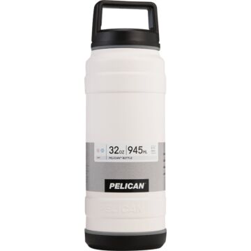 Pelican 32 Oz. White Stainless Steel Travel Bottle