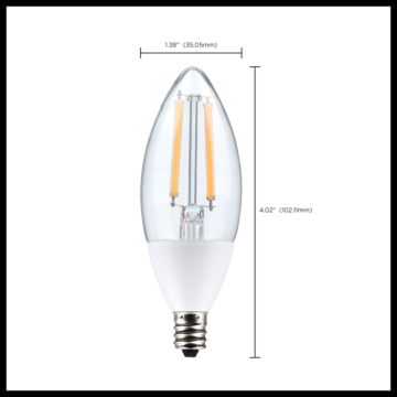 Satco 5 Watt B11 Dusk to Dawn LED Bulb - 5000K/120 Volt