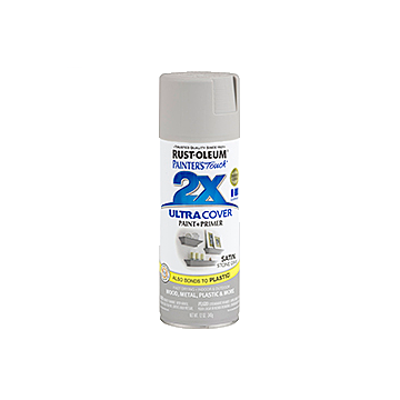 Painter's Touch® 2X Ultra Cover® Spray Paint - 2X Ultra Cover Satin Spray - 12 oz. Spray - Satin Stone Gray