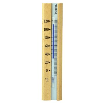 Taylor Fahrenheit -20 to 120 Brown Wood Indoor Window Thermometer