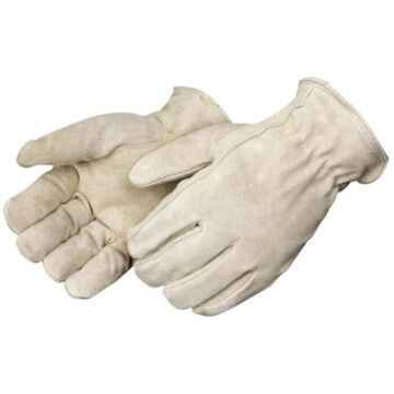 Cowhide Leather Drivers Gloves (White)