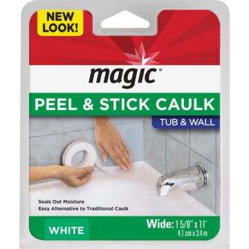 Magic 1-5/8 In. x 11 Ft. White Caulk Strip