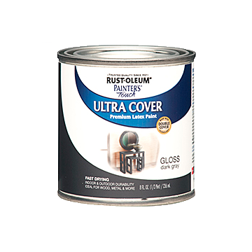 Painter's® Touch Ultra Cover - Ultra Cover Multi-Purpose Gloss Brush-On Paint - Half Pint - Dark Gray