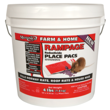Motomco RAMPAGE® 22121 Red 15 g Rodenticide Place Pacs