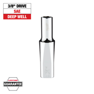 Milwaukee 3/8" Drive 5/16" SAE Deep Socket with FOUR FLAT™ Sides
