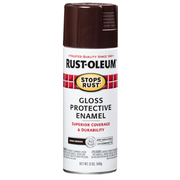 Stops Rust® Spray Paint and Rust Prevention - Protective Enamel Spray Paint - 12 oz. Spray - Kona Brown
