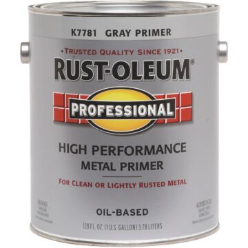Rust-Oleum Professional Oil-Based Flat VOC Formula Metal Primer, Gray, 1 Gal.