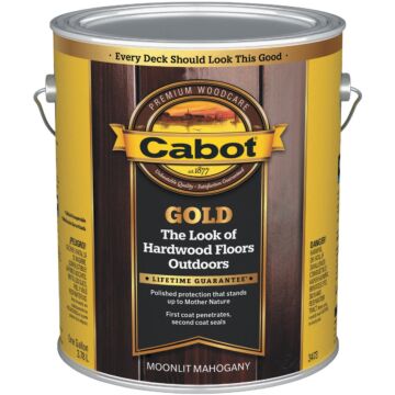 Cabot Gold Exterior Stain, Moonlit Mahagany, 1 Gal.