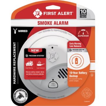 First Alert Interconnect Hardwire Ionization Smoke Alarm with 10-Year Battery Backup