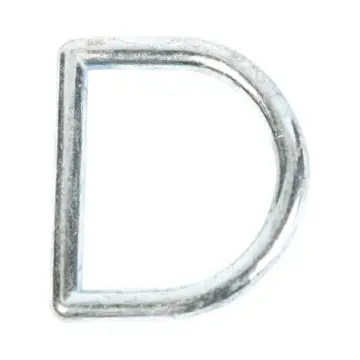 1 in Nickel Plated Steel Welded D-Ring