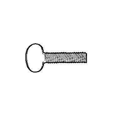 Thumb Screw, Type B, No Shoulder, 5/16"-18 Thread, 2" Length, Zinc Plated CR+3