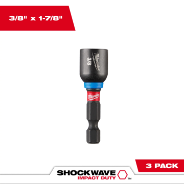 Milwaukee SHOCKWAVE™ Impact Duty 3/8” x 1-7/8” Magnetic Nut Driver (3 PK)