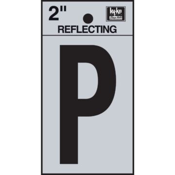 Hy-Ko Vinyl 2 In. Reflective Adhesive Letter, P