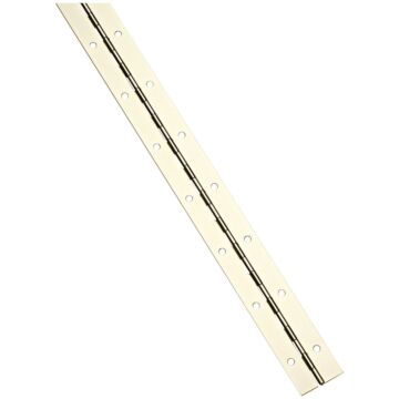 National Steel 1-1/2 In. x 72 In. Bright Brass Continuous Hinge