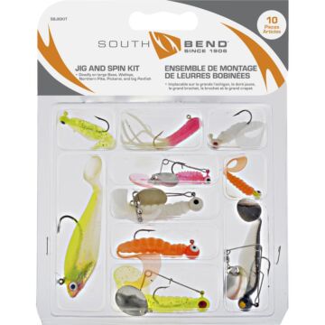 SouthBend 10-Piece Jig & Spin Fishing Lure Kit