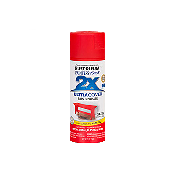 Painter's Touch® 2X Ultra Cover® Spray Paint - 2X Ultra Cover Satin Spray - 12 oz. Spray - Satin Poppy Red