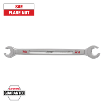 Milwaukee 3/8" X 7/16" Double End Flare Nut Wrench