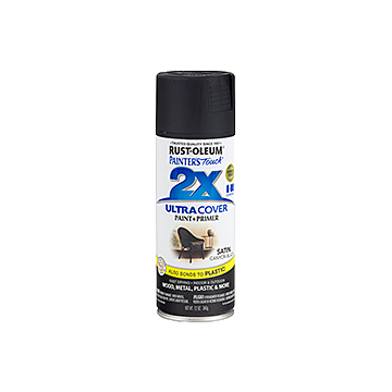 Painter's Touch® 2X Ultra Cover® Spray Paint - 2X Ultra Cover Satin Spray - 12 oz. Spray - Satin Canyon Black