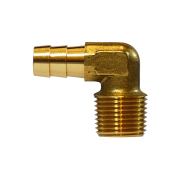 Brass MPT x Hose Barb Elbow