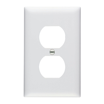 Duplex Receptacle Openings, One Gang, White