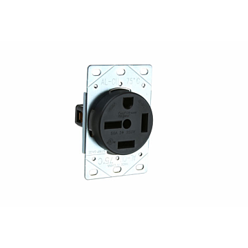 50A 250V 15-50R Straight Blade Single Flush Receptacle, 3-Pole, 4-Wire