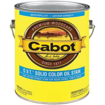 Cabot O.V.T. VOC Compliant Solid Color Exterior Stain, Deep Base, 1 Gal.