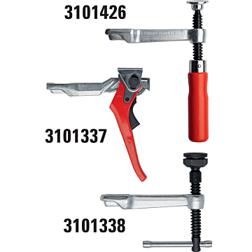 Bessey Tools Double Force Clamp, 39.5 Inch Capacity, 4-3/4 Inch Throat Depth