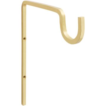 National 2646 9 In. Brushed Gold Steel Extended Wall Hook Plant Hanger