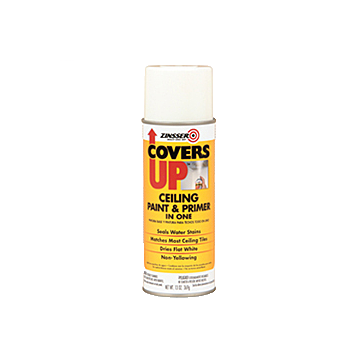 Zinsser® - COVERS UP™ Ceiling Paint & Primer In One - 13 oz. Spray - Primer - White