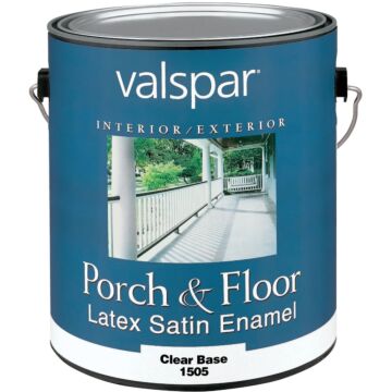 Valspar 1 Gal. Clear Base Self Priming Latex Satin Porch & Floor Enamel