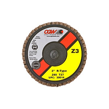 Z3® 2 - 3" Mini Flap Discs - Zirconia, Roll On - Size 2 - Grit 60