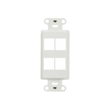 Pass & Seymour 4-Port Decorator Outlet Strap, White WP3414-WH