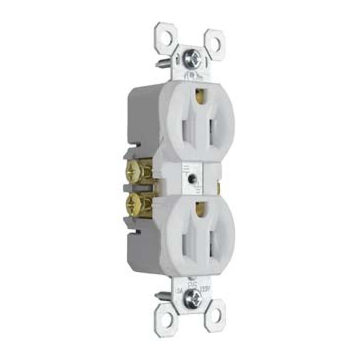 Pass & Seymour Trademaster® 15A/125V Duplex Receptacle, White