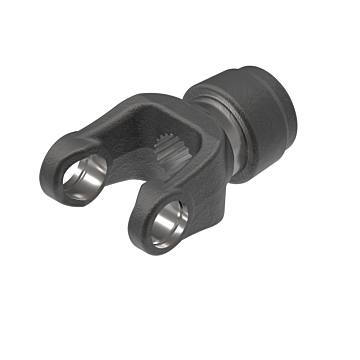 35 series yoke with 1 3/8-21 spline bore and safety slide lock connection