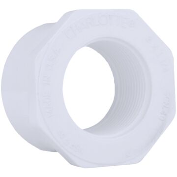 Charlotte Pipe 2 In. SPG x 1-1/4 In. FPT Schedule 40 PVC Bushing