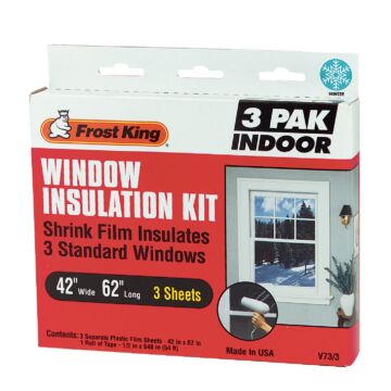 Frost King 42 In. x 62 In. Indoor Shrink Film Window Kit, (3-Pack)