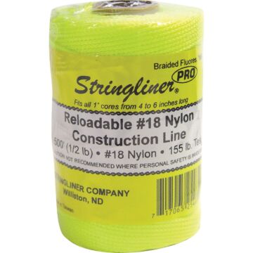 Stringliner 500 Ft. Fluorescent Yellow Braided Nylon Mason Line