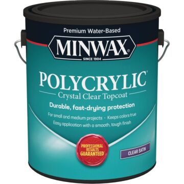 Minwax Polycrylic 1 Gal. Satin Water Based Protective Finish